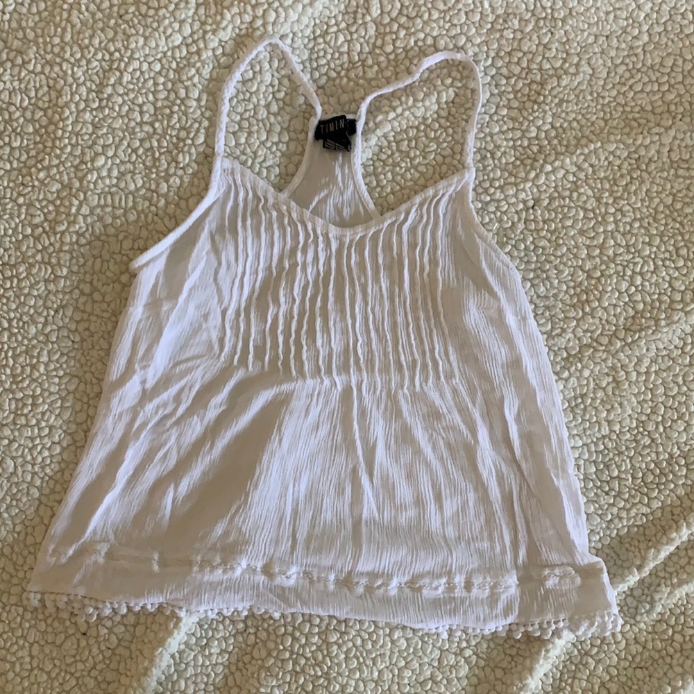 Cropped White Tank🍄